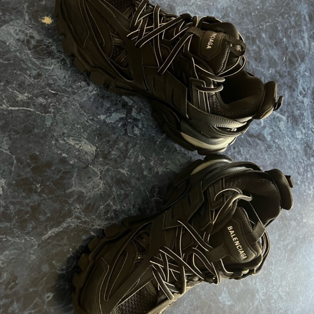 Balenciaga track runners. They are worn but still in good condition